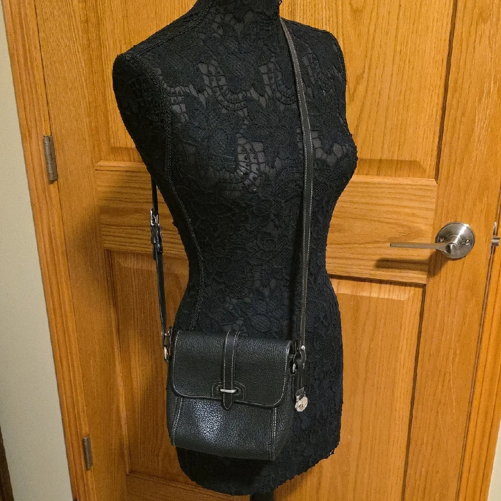 Dooney & Bourke Black Pebbled Leather Crossbody Bag